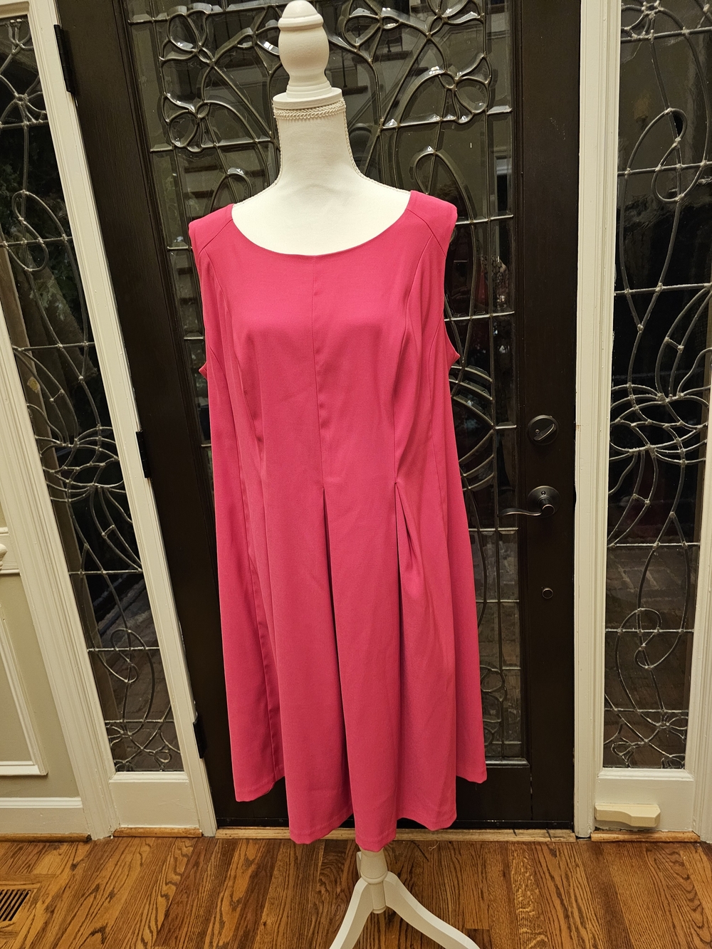 AGB Sleeveless Midi Dress in Hot Pink